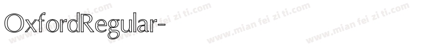 OxfordRegular字体转换