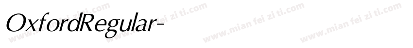 OxfordRegular字体转换