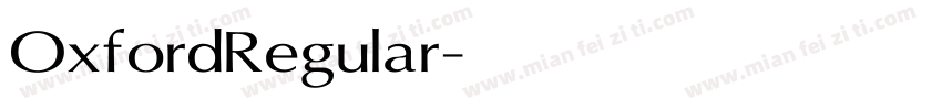 OxfordRegular字体转换