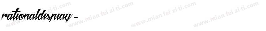 rationaldispiay字体转换