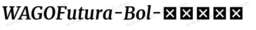 WAGOFutura-Bol字体转换