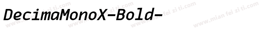 DecimaMonoX-Bold字体转换