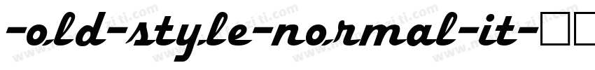 -old-style-normal-it字体转换