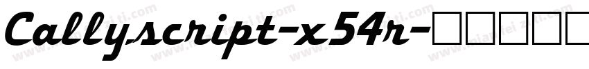 Callyscript-x54r字体转换