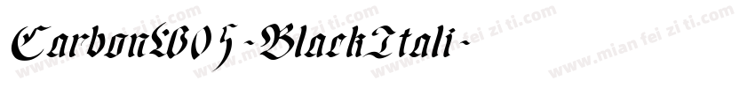 CarbonW05-BlackItali字体转换