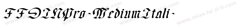 FFDINPro-MediumItali字体转换