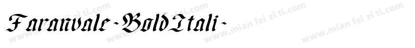 Faranvale-BoldItali字体转换