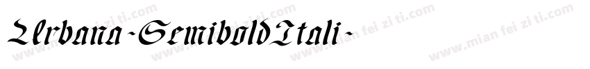 Urbana-SemiboldItali字体转换
