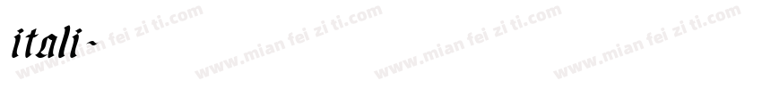 itali字体转换