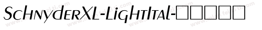 SchnyderXL-LightItal字体转换