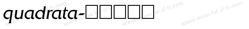 quadrata字体转换