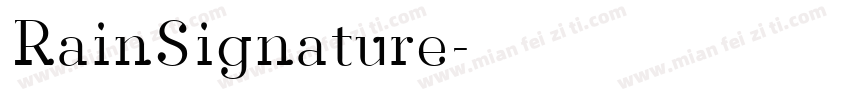 RainSignature字体转换