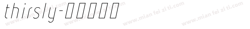 thirsly字体转换