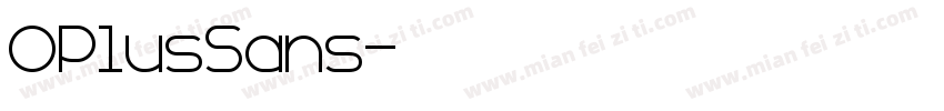 OPlusSans字体转换