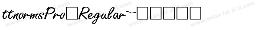 ttnormsPro一Regular字体转换