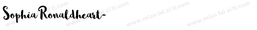 SophiaRonaldheart字体转换