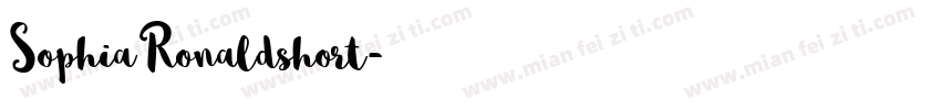 SophiaRonaldshort字体转换