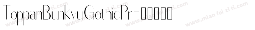 ToppanBunkyuGothicPr字体转换
