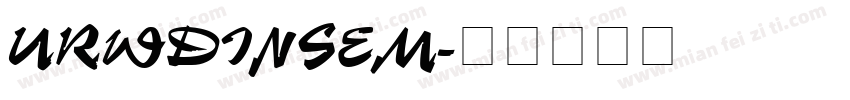URWDINSEM字体转换