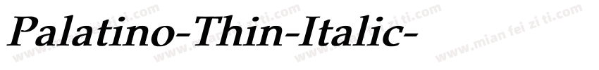 Palatino-Thin-Italic字体转换