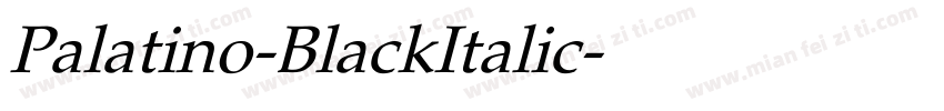 Palatino-BlackItalic字体转换