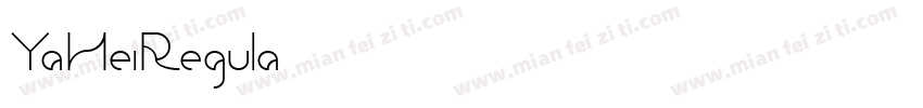 YaHeiRegula字体转换