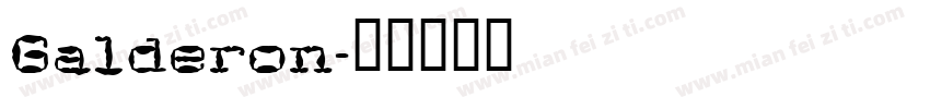 Galderon字体转换