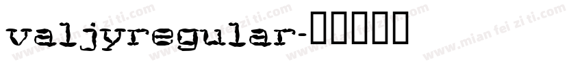 valjyregular字体转换