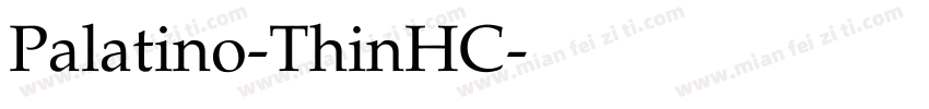 Palatino-ThinHC字体转换