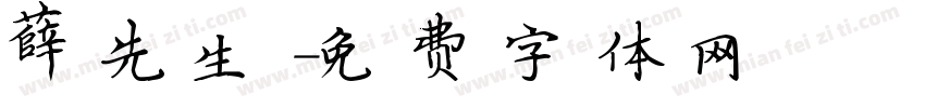 薛先生字体转换
