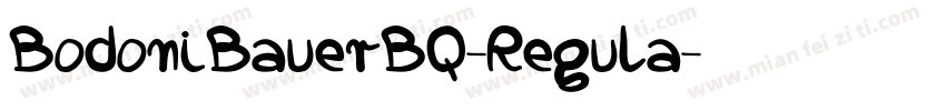 BodoniBauerBQ-Regula字体转换