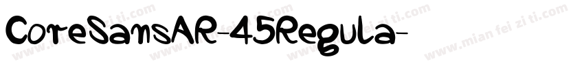 CoreSansAR-45Regula字体转换