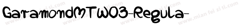 GaramondMTW03-Regula字体转换