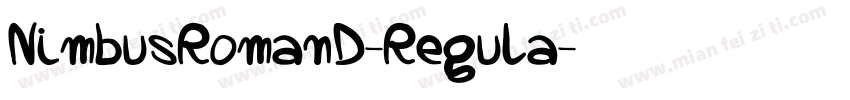 NimbusRomanD-Regula字体转换