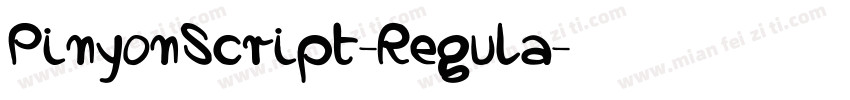 PinyonScript-Regula字体转换