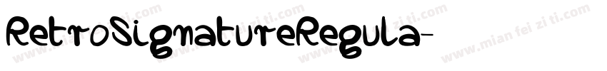 RetroSignatureRegula字体转换