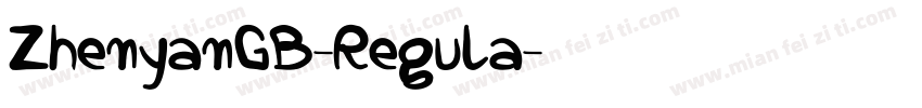 ZhenyanGB-Regula字体转换