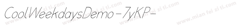 CoolWeekdaysDemo-7yKP字体转换