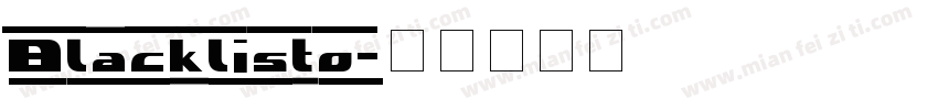Blacklisto字体转换