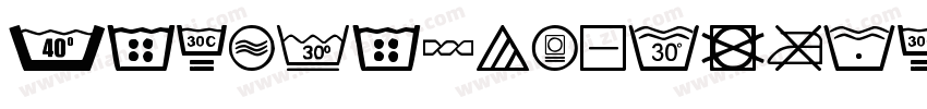 WashCareSymbolsClassicM54字体转换