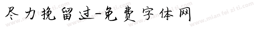 尽力挽留过字体转换