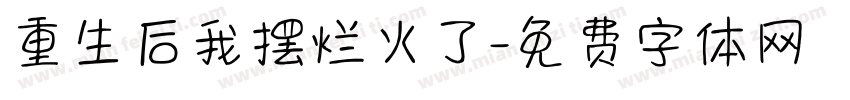 重生后我摆烂火了字体转换
