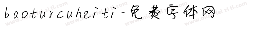 baoturcuheiti字体转换