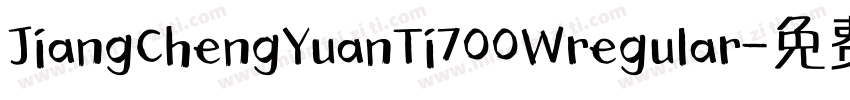JiangChengYuanTi700Wregular字体转换