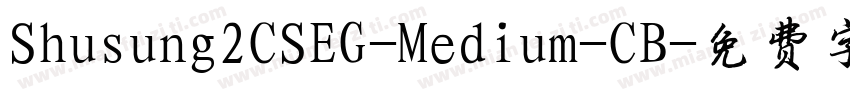 Shusung2CSEG-Medium-CB字体转换