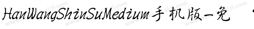 HanWangShinSuMedium手机版字体转换