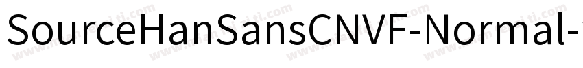 SourceHanSansCNVF-Normal字体转换