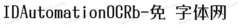 IDAutomationOCRb字体转换