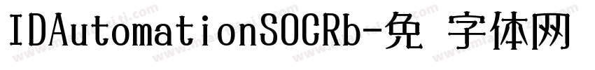 IDAutomationSOCRb字体转换