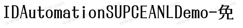 IDAutomationSUPCEANLDemo字体转换